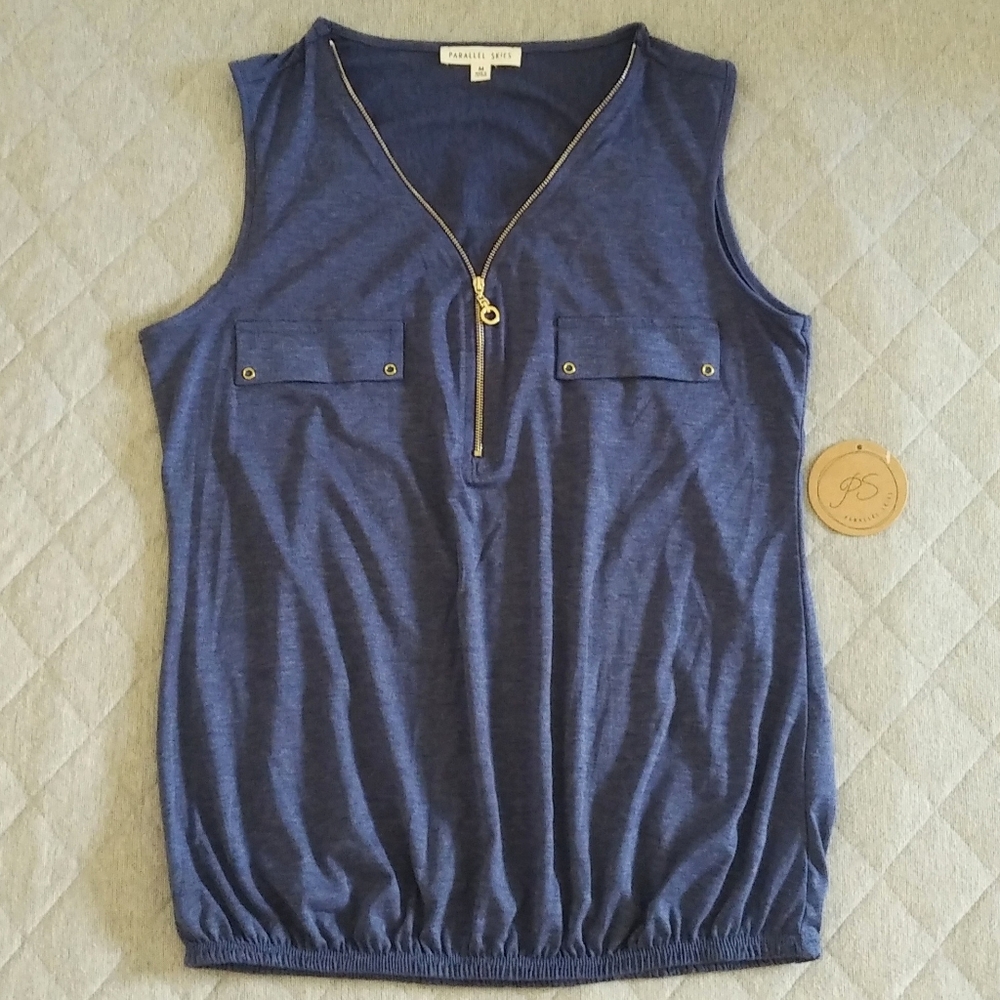Parallel Skies🌌 Heather Blue Blouse - NWT